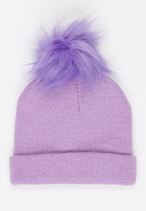 Pop Candy - Pom-Pom Beanie Pale Purple