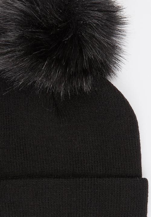 Pop Candy - Pom-Pom Beanie Black