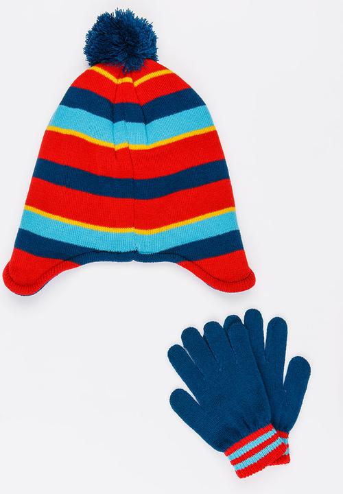 Character Fashion - Cars Trapper Beanie and Gloves Set Multi-colour