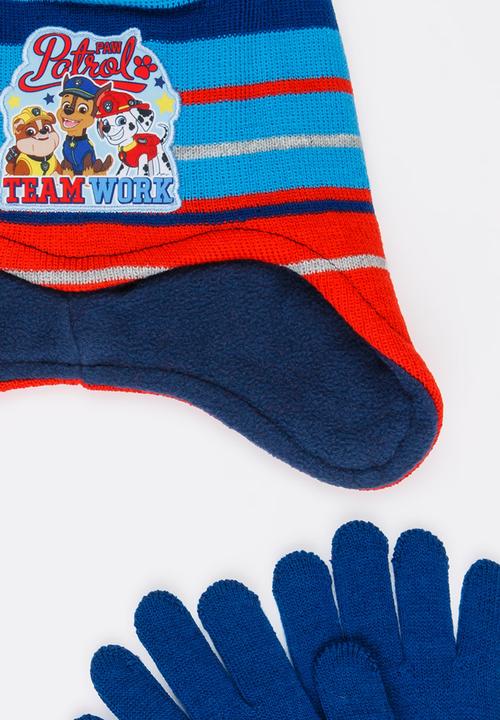 Character Fashion - Paw Patrol Trapper Beanie and Gloves Set Multi-colour