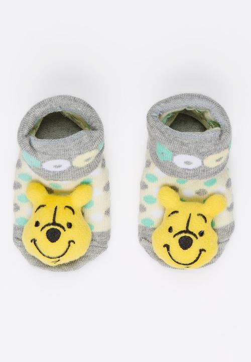 Character Baby - Winnie The Pooh Rattle Socks Multi-colour