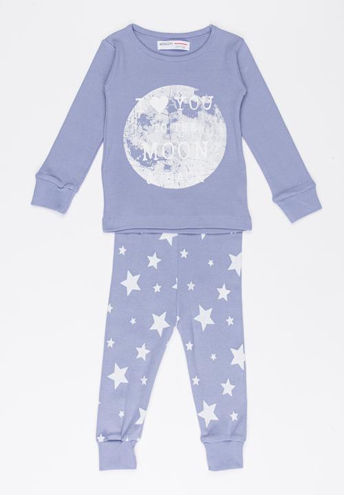 MINOTI - Star Printed Pajama Set Pale Purple