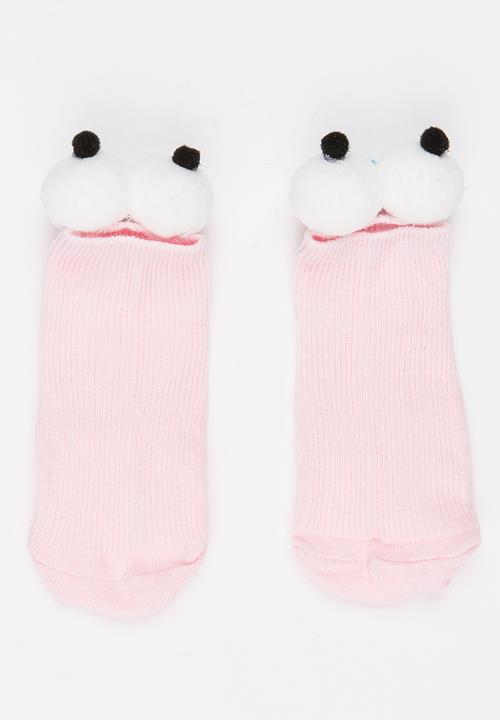 Pop Candy - Google Eye Socks Mid Pink