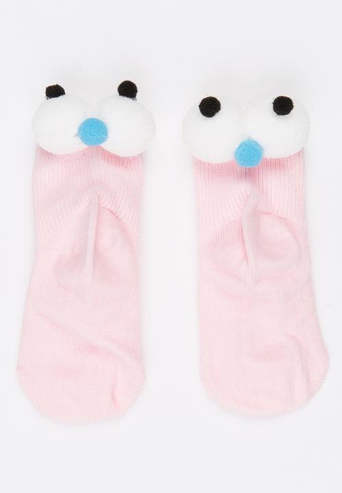 Pop Candy - Google Eye Socks Mid Pink