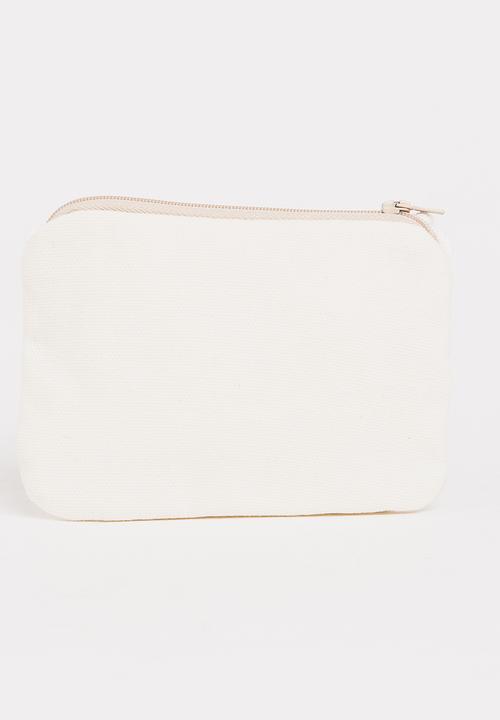 Pop Candy - Sling Bag with Pom-Pom Detail Off White