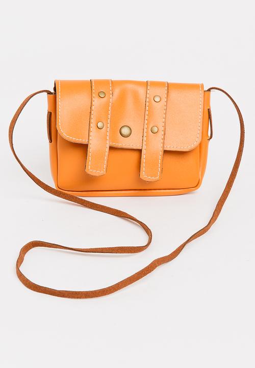 Pop Candy - Sling Bag with Belt Detail Tan