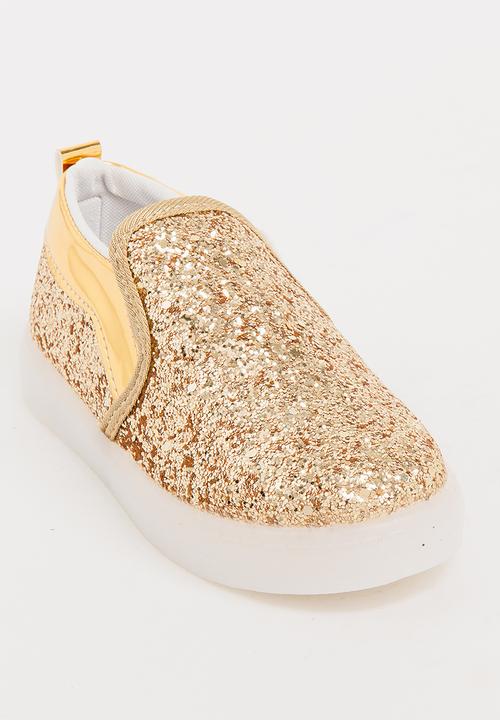 Pop Candy - Glitter Loafer Light Ups Gold