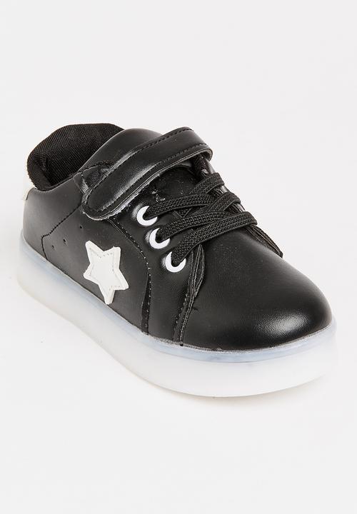Pop Candy - Light up sneaker with velcro strap - black