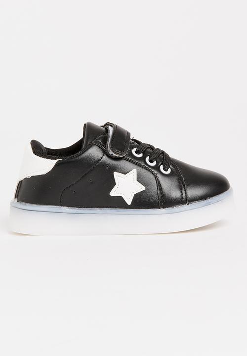 Pop Candy - Light up sneaker with velcro strap - black