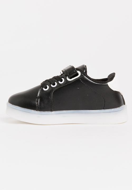 Pop Candy - Light up sneaker with velcro strap - black