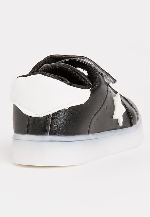 Pop Candy - Light up sneaker with velcro strap - black