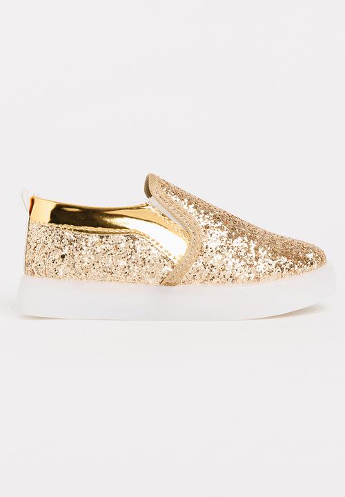 Pop Candy - Glitter Loafer Light Ups Gold