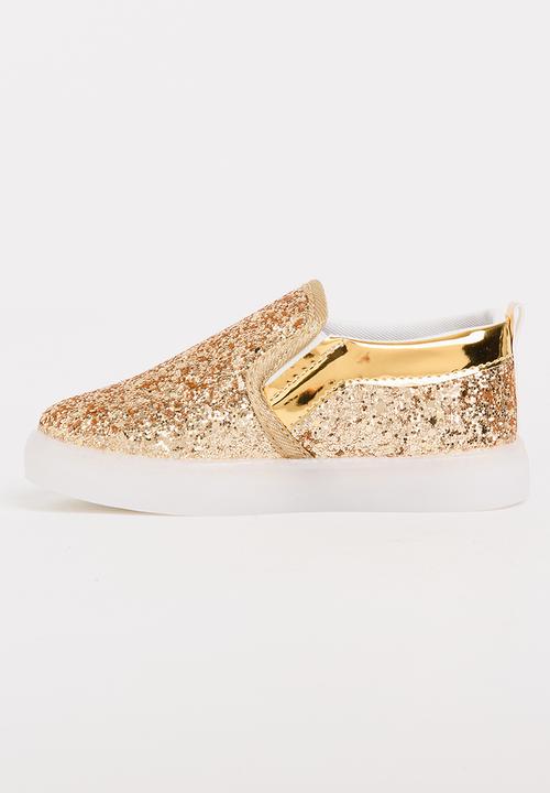 Pop Candy - Glitter Loafer Light Ups Gold