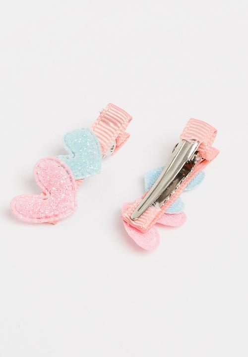 Pop Candy - Hearts Hair Clip Multi-colour