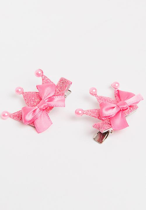 Pop Candy - Crown Hair Clip Cerise Pink