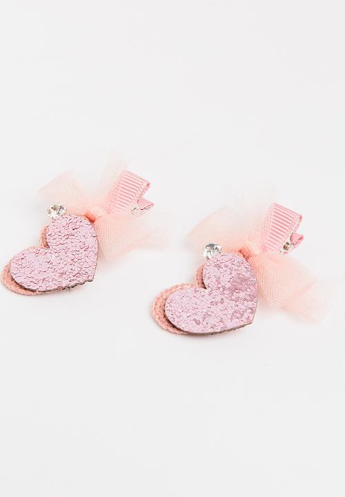 Pop Candy - Hearts Hair Clip Multi-colour
