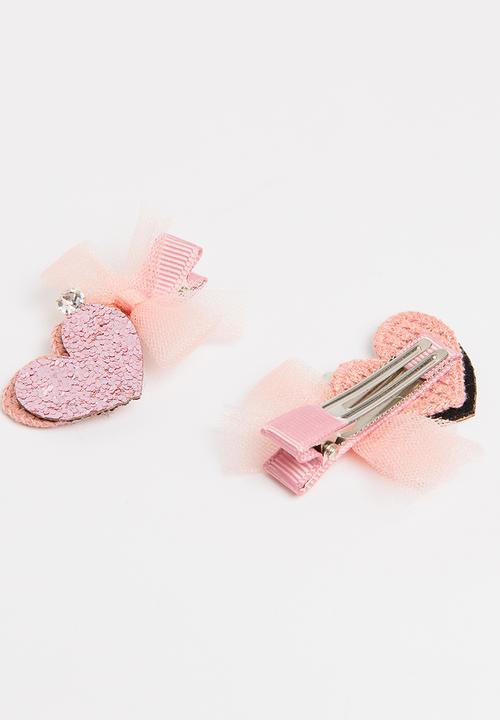 Pop Candy - Hearts Hair Clip Multi-colour