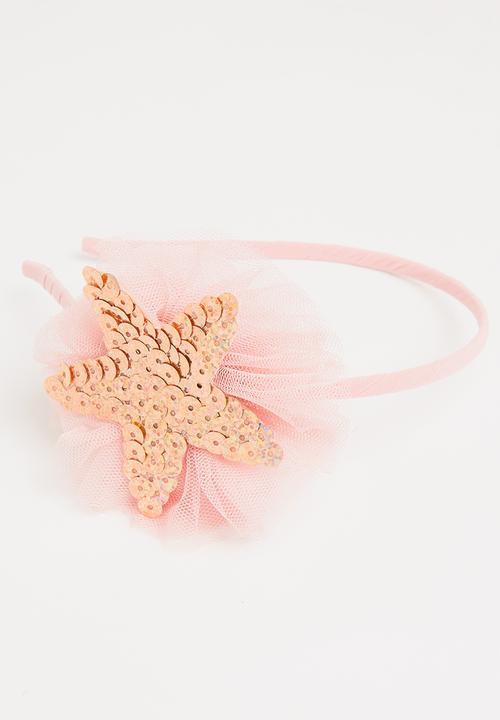 Pop Candy - Bow Mesh Aliceband Mid Pink