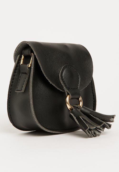 Pop Candy - Sling Bag with Belt Detail Black