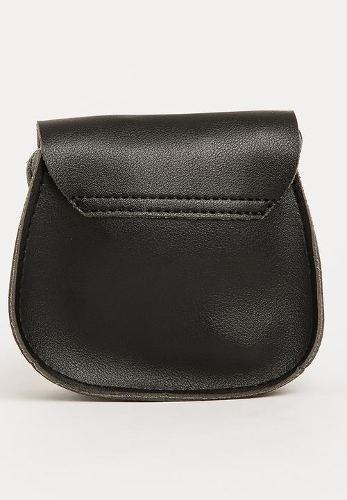 Pop Candy - Sling Bag with Belt Detail Black