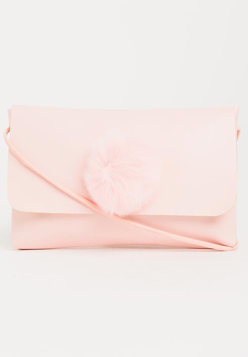 Pop Candy - Pom Pom Sling Bag Pale Pink