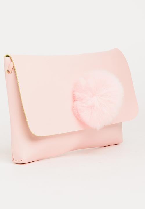 Pop Candy - Pom Pom Sling Bag Pale Pink