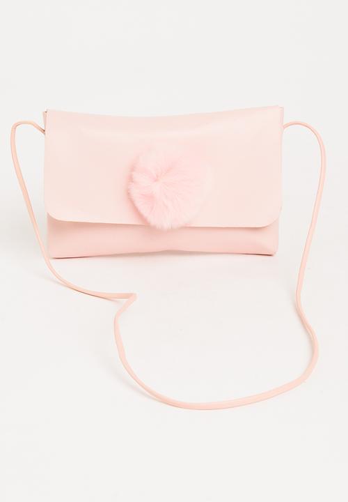 Pop Candy - Pom Pom Sling Bag Pale Pink