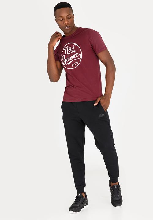 New Balance  - Circular New Balance Tee Maroon