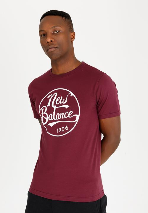 New Balance  - Circular New Balance Tee Maroon