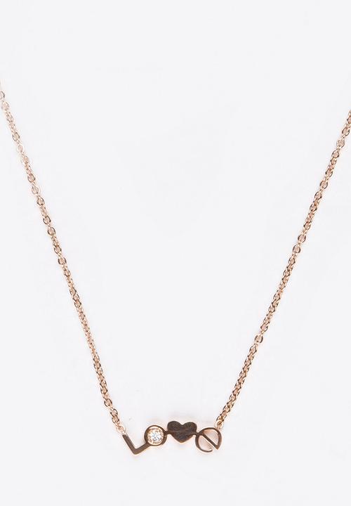 Pop Candy - Love Pendant Necklace Rose gold