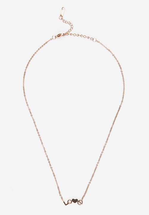 Pop Candy - Love Pendant Necklace Rose gold