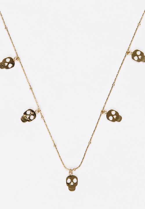 Pop Candy - Skull Pendant Necklace Gold