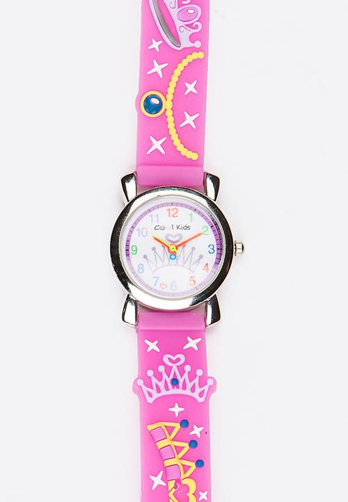 Cool Kids - Girls 3D Crown Watch Pale Purple