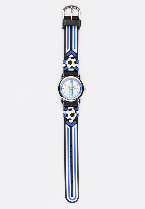 Cool Kids - Boys 3D Soccer  Watch Blue