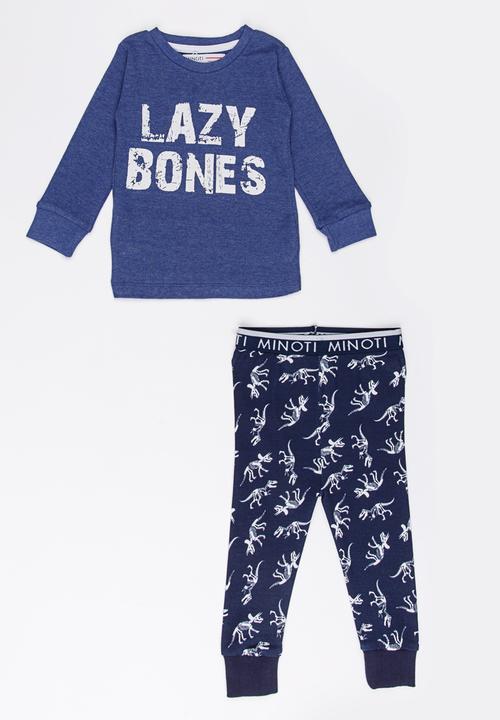MINOTI - Dinosaur Printed Pajama Set Navy