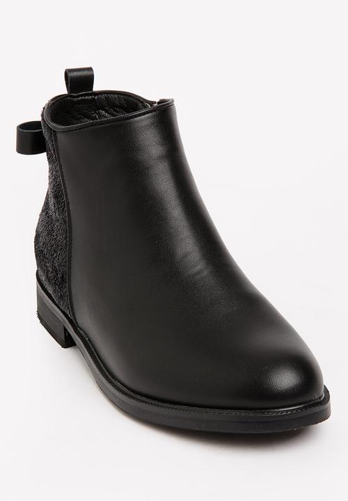 Pop Candy - Girls PU Ankle Boot Black