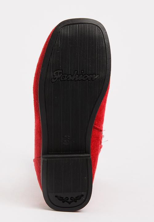 Pop Candy - Girls Star Embellished Boot Red