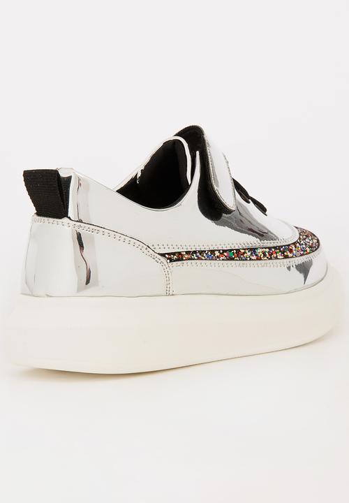Pop Candy - Girls Metallic Sneaker Silver