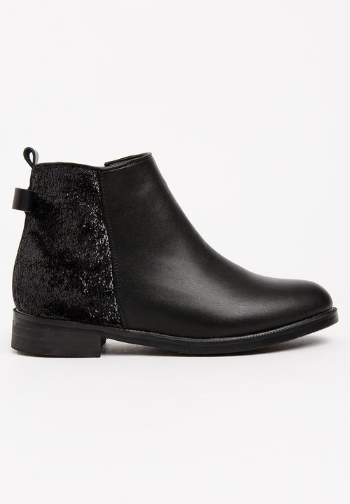 Pop Candy - Girls PU Ankle Boot Black