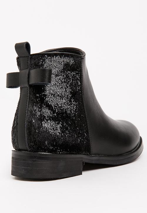 Pop Candy - Girls PU Ankle Boot Black