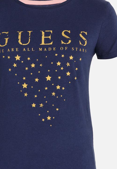 GUESS - Star Tri Tee Blue