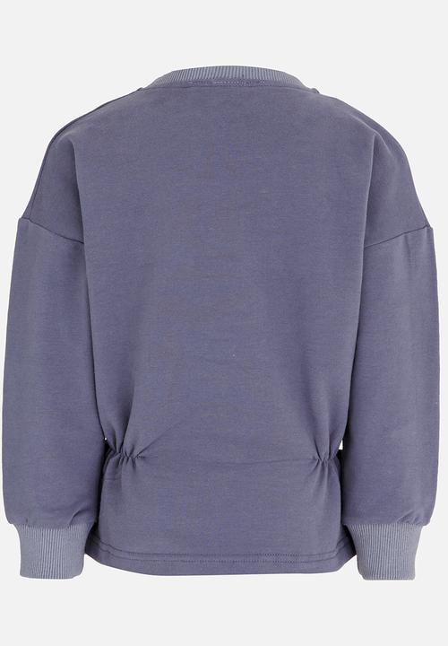 Pop Candy - Rainbow Printed Sweat Top Navy