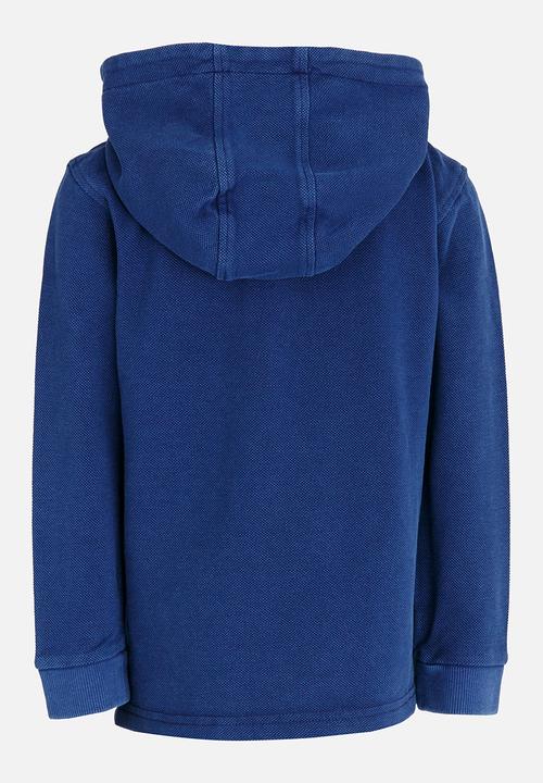 MINOTI - Washed out denim hoodie - blue