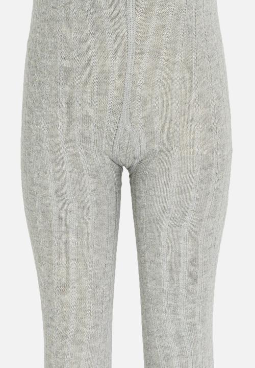 MINOTI - Ribbed Tights Grey Melange