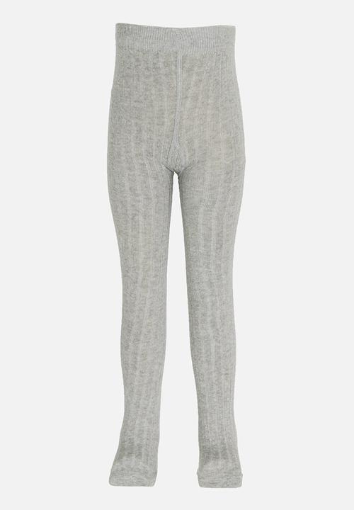 MINOTI - Ribbed Tights Grey Melange