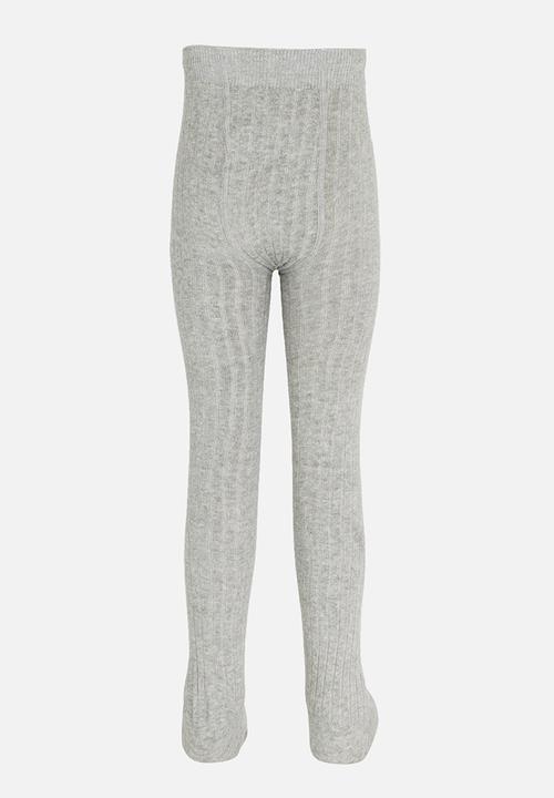 MINOTI - Ribbed Tights Grey Melange