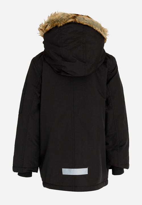 Brave Soul - Boys Zip Through Parker Jacket Black