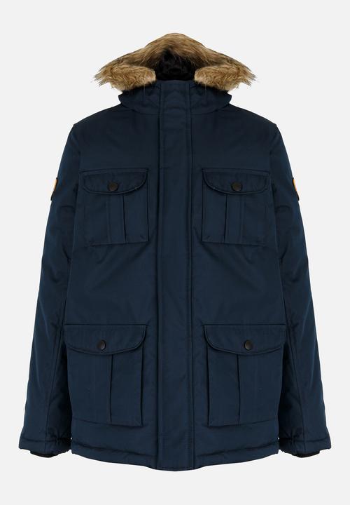 Brave Soul - Ripstop Parker Jacket Navy