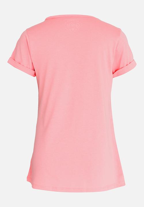 GUESS - Wave Guess Tee Pale Pink