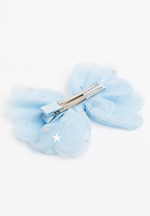 Pop Candy - Bow Hair Clip Pale Blue